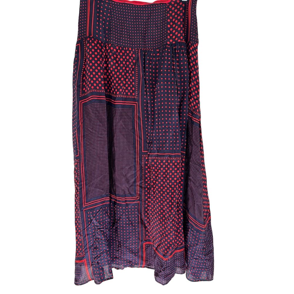 Maeve by Anthropologie Colette Skirt Black & Red Polka Dot Patchwork Size 6 - Picture 4 of 13